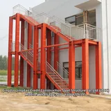 Torre de escaleras de acero para planta industrial