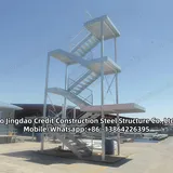 Torre de escaleras de acero para planta industrial