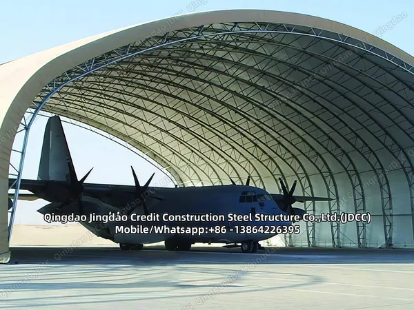 Hangar aeronáutico de cerchas de acero de gran luz construido por JDCC en Australia