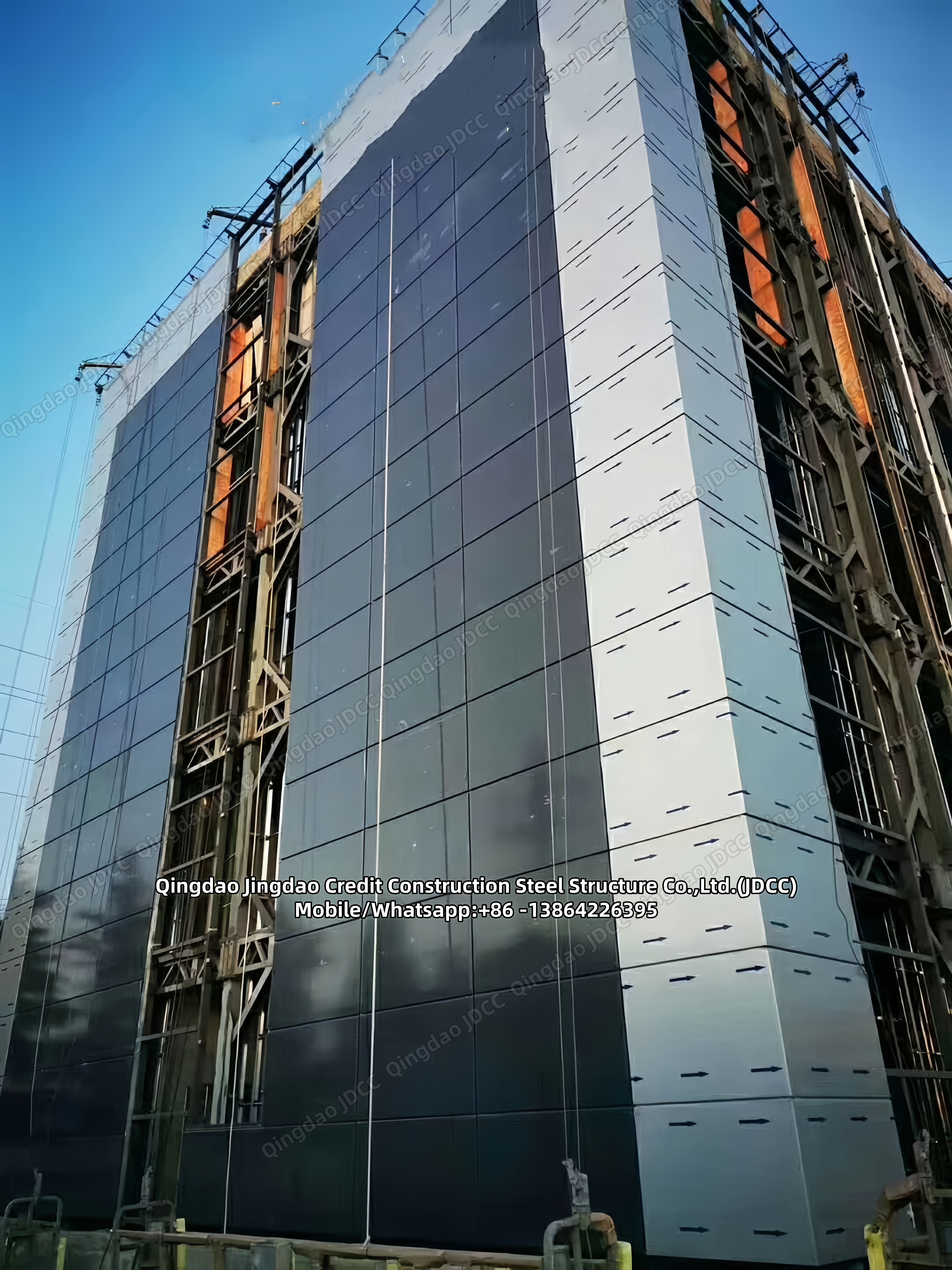 Edificio de estructura de acero con muro de vidrio - Products